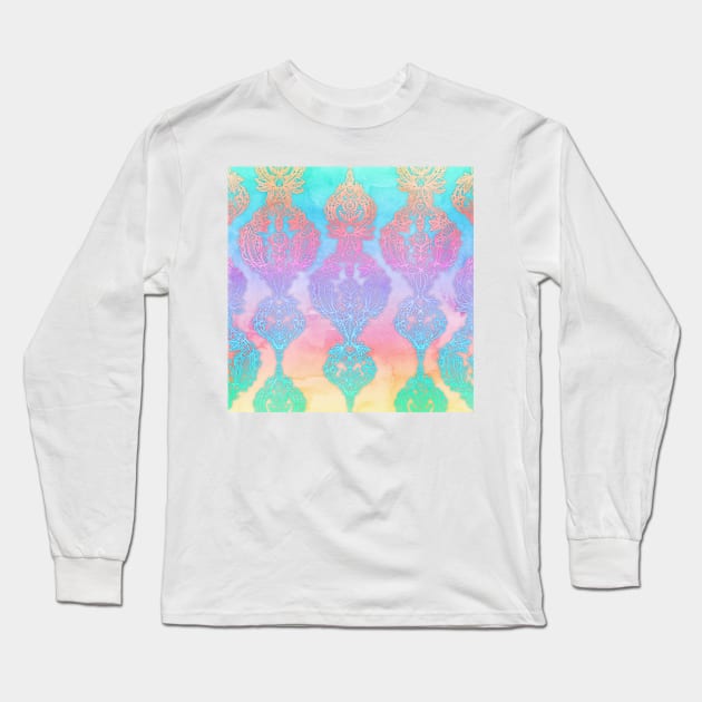 The Ups and Downs of Rainbow Doodles Long Sleeve T-Shirt by micklyn